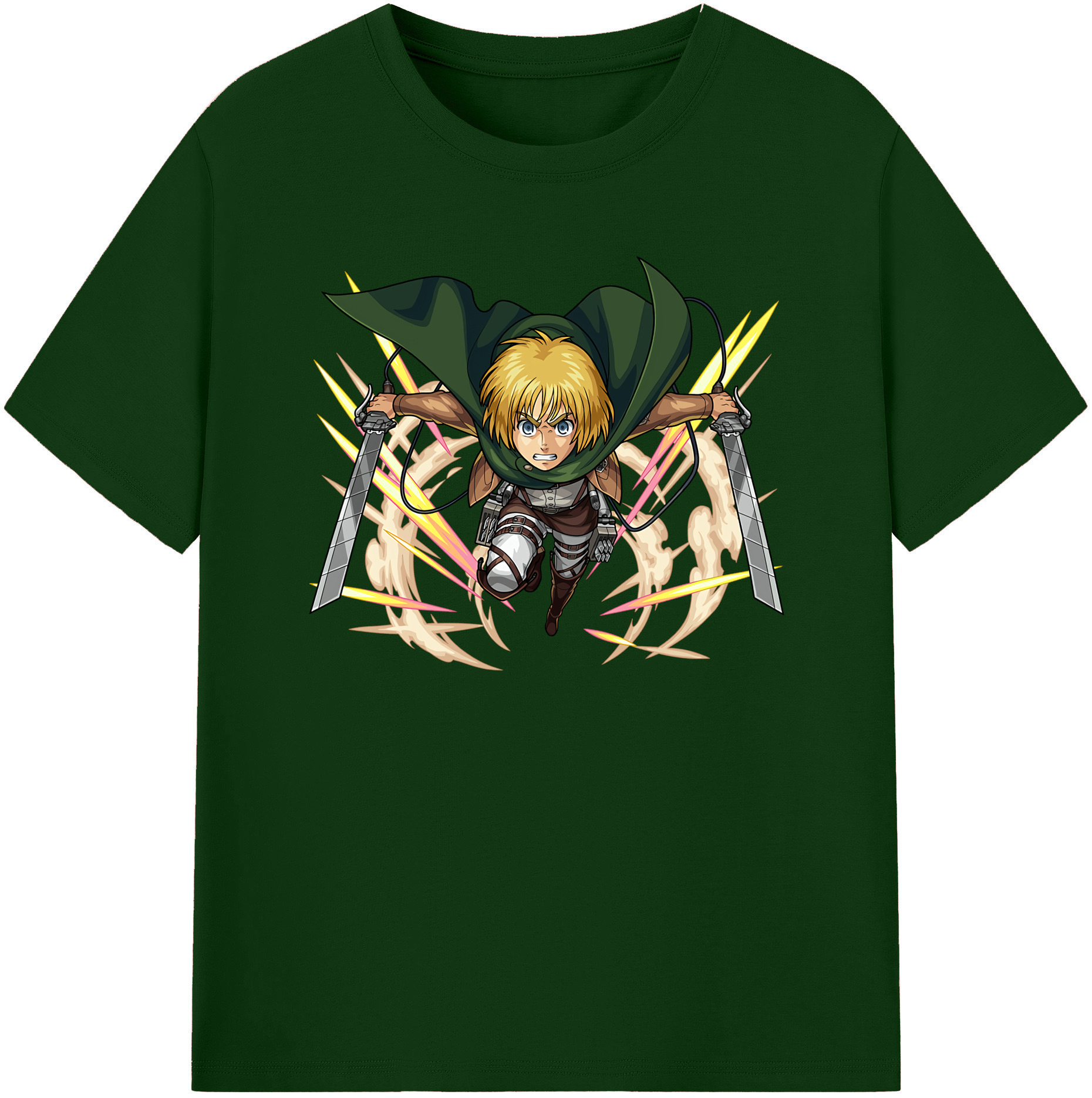 （画像用） 進撃の巨人 アルミン·アルレルト Attack on Titan Armin Arlert 綿100％半袖Tシャツ（フロントプリント）